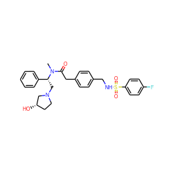 CN(C(=O)Cc1ccc(CNS(=O)(=O)c2ccc(F)cc2)cc1)[C@H](CN1CC[C@H](O)C1)c1ccccc1 ZINC000028472149