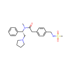 CN(C(=O)Cc1ccc(CNS(C)(=O)=O)cc1)[C@H](CN1CCCC1)c1ccccc1 ZINC000028470298