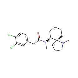 CN(C(=O)Cc1ccc(Cl)c(Cl)c1)[C@H]1CCCC[C@@]12CCCN2C ZINC000028257197