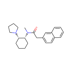 CN(C(=O)Cc1ccc2ccccc2c1)[C@@H]1CCCC[C@@H]1N1CCCC1 ZINC000026835894