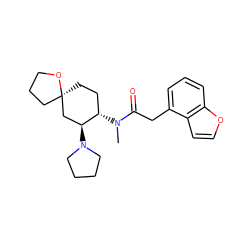 CN(C(=O)Cc1cccc2occc12)[C@H]1CC[C@@]2(CCCO2)C[C@@H]1N1CCCC1 ZINC000001914437