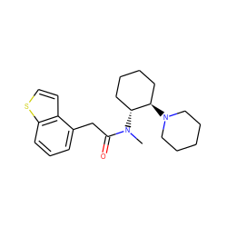 CN(C(=O)Cc1cccc2sccc12)[C@@H]1CCCC[C@H]1N1CCCCC1 ZINC000027900436