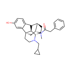 CN(C(=O)Cc1ccccc1)[C@@H]1C[C@@]23CCN(CC4CC4)[C@H]4CC[C@@H]1C[C@]42Cc1ccc(O)cc13 ZINC000473112297