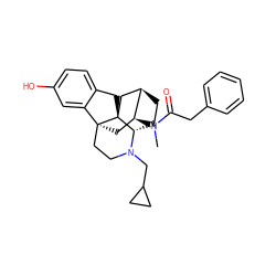 CN(C(=O)Cc1ccccc1)[C@H]1C[C@@]23CCN(CC4CC4)[C@H]4CC[C@@H]1C[C@]42Cc1ccc(O)cc13 ZINC000473112048