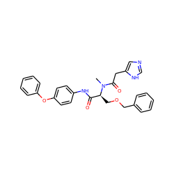 CN(C(=O)Cc1cnc[nH]1)[C@@H](COCc1ccccc1)C(=O)Nc1ccc(Oc2ccccc2)cc1 ZINC000084634234