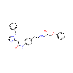 CN(C(=O)Cc1nccn1Cc1ccccc1)c1ccc(CCNC[C@H](O)COc2ccccc2)cc1 ZINC000040879262