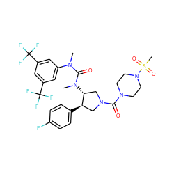 CN(C(=O)N(C)[C@@H]1CN(C(=O)N2CCN(S(C)(=O)=O)CC2)C[C@H]1c1ccc(F)cc1)c1cc(C(F)(F)F)cc(C(F)(F)F)c1 ZINC000096177830