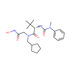 CN(C(=O)N[C@H](C(=O)N(CC(=O)NO)CC1CCCC1)C(C)(C)C)c1ccccc1 ZINC000058534881