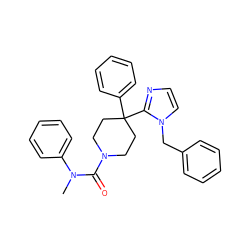 CN(C(=O)N1CCC(c2ccccc2)(c2nccn2Cc2ccccc2)CC1)c1ccccc1 ZINC000096310711