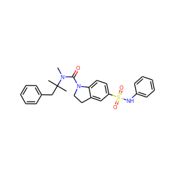 CN(C(=O)N1CCc2cc(S(=O)(=O)Nc3ccccc3)ccc21)C(C)(C)Cc1ccccc1 ZINC000029549961