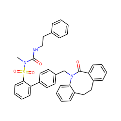 CN(C(=O)NCCc1ccccc1)S(=O)(=O)c1ccccc1-c1ccc(CN2C(=O)c3ccccc3CCc3ccccc32)cc1 ZINC000026650419