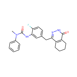 CN(C(=O)Nc1cc(Cc2n[nH]c(=O)c3c2CCCC3)ccc1F)c1ccccc1 ZINC000147042476