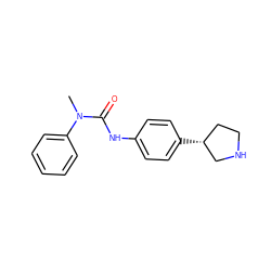 CN(C(=O)Nc1ccc([C@@H]2CCNC2)cc1)c1ccccc1 ZINC000117743972