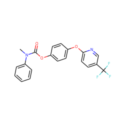 CN(C(=O)Oc1ccc(Oc2ccc(C(F)(F)F)cn2)cc1)c1ccccc1 ZINC000028826661