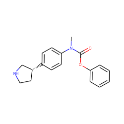 CN(C(=O)Oc1ccccc1)c1ccc([C@@H]2CCNC2)cc1 ZINC000117730729