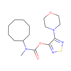 CN(C(=O)Oc1nsnc1N1CCOCC1)C1CCCCCCC1 ZINC000473127446