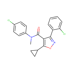 CN(C(=O)c1c(-c2ccccc2Cl)noc1C1CC1)c1ccc(Cl)cc1 ZINC000045368303