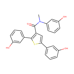 CN(C(=O)c1cc(-c2cccc(O)c2)sc1-c1cccc(O)c1)c1cccc(O)c1 ZINC000169351577