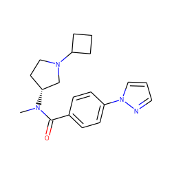 CN(C(=O)c1ccc(-n2cccn2)cc1)[C@@H]1CCN(C2CCC2)C1 ZINC000072141364