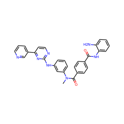 CN(C(=O)c1ccc(C(=O)Nc2ccccc2N)cc1)c1cccc(Nc2nccc(-c3cccnc3)n2)c1 ZINC000040405792