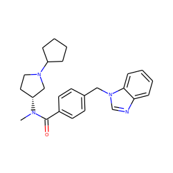 CN(C(=O)c1ccc(Cn2cnc3ccccc32)cc1)[C@@H]1CCN(C2CCCC2)C1 ZINC000072123341