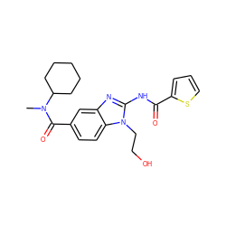 CN(C(=O)c1ccc2c(c1)nc(NC(=O)c1cccs1)n2CCO)C1CCCCC1 ZINC000028822778