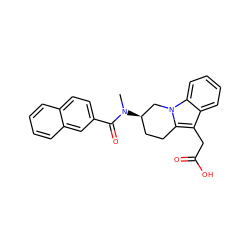 CN(C(=O)c1ccc2ccccc2c1)[C@@H]1CCc2c(CC(=O)O)c3ccccc3n2C1 ZINC000071341387