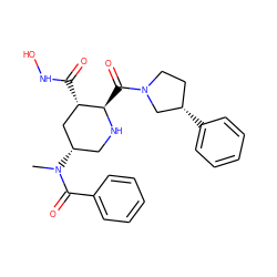 CN(C(=O)c1ccccc1)[C@H]1CN[C@H](C(=O)N2CC[C@H](c3ccccc3)C2)[C@@H](C(=O)NO)C1 ZINC000045319168