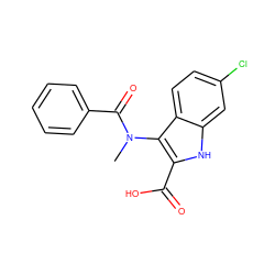 CN(C(=O)c1ccccc1)c1c(C(=O)O)[nH]c2cc(Cl)ccc12 ZINC000000006516