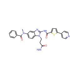 CN(C(=O)c1ccccc1)c1ccc2c(c1)nc(NC(=O)c1ccc(-c3ccncc3)s1)n2CCC(N)=O ZINC000042888992