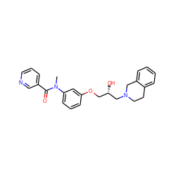 CN(C(=O)c1cccnc1)c1cccc(OC[C@H](O)CN2CCc3ccccc3C2)c1 ZINC000220893029