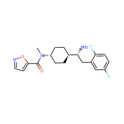 CN(C(=O)c1ccno1)[C@H]1CC[C@H]([C@H](N)Cc2cc(F)ccc2F)CC1 ZINC000254016281