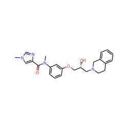 CN(C(=O)c1cn(C)cn1)c1cccc(OC[C@H](O)CN2CCc3ccccc3C2)c1 ZINC000220892282