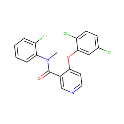 CN(C(=O)c1cnccc1Oc1cc(Cl)ccc1Cl)c1ccccc1Cl ZINC000095573482