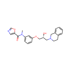 CN(C(=O)c1cnco1)c1cccc(OC[C@H](O)CN2CCc3ccccc3C2)c1 ZINC000219740417