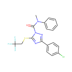 CN(C(=O)n1nc(-c2ccc(Cl)cc2)nc1SCC(F)(F)F)c1ccccc1 ZINC000003937618