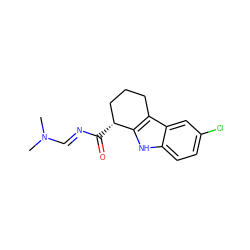 CN(C)/C=N/C(=O)[C@@H]1CCCc2c1[nH]c1ccc(Cl)cc21 ZINC000005024726