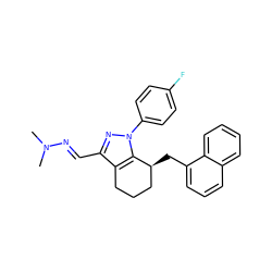 CN(C)/N=C/c1nn(-c2ccc(F)cc2)c2c1CCC[C@@H]2Cc1cccc2ccccc12 ZINC000026573510