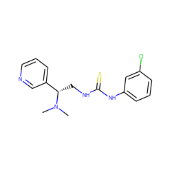 CN(C)[C@@H](CNC(=S)Nc1cccc(Cl)c1)c1cccnc1 ZINC000013574474