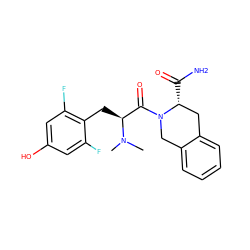 CN(C)[C@@H](Cc1c(F)cc(O)cc1F)C(=O)N1Cc2ccccc2C[C@H]1C(N)=O ZINC000058575135