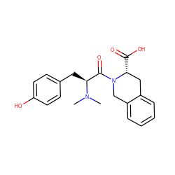 CN(C)[C@@H](Cc1ccc(O)cc1)C(=O)N1Cc2ccccc2C[C@H]1C(=O)O ZINC000013765466