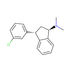 CN(C)[C@@H]1C[C@@H](c2cccc(Cl)c2)c2ccccc21 ZINC000029488591