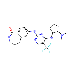 CN(C)[C@@H]1CCC[C@H]1Nc1nc(Nc2ccc3c(c2)CCCNC3=O)ncc1C(F)(F)F ZINC000040422980