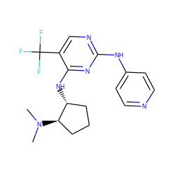 CN(C)[C@@H]1CCC[C@H]1Nc1nc(Nc2ccncc2)ncc1C(F)(F)F ZINC000040835401