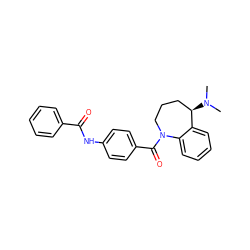 CN(C)[C@@H]1CCCN(C(=O)c2ccc(NC(=O)c3ccccc3)cc2)c2ccccc21 ZINC000013757957