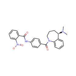 CN(C)[C@@H]1CCCN(C(=O)c2ccc(NC(=O)c3ccccc3[N+](=O)[O-])cc2)c2ccccc21 ZINC000013758044