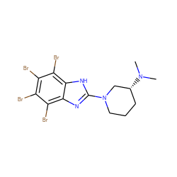 CN(C)[C@@H]1CCCN(c2nc3c(Br)c(Br)c(Br)c(Br)c3[nH]2)C1 ZINC000143506209