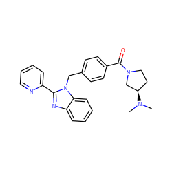 CN(C)[C@@H]1CCN(C(=O)c2ccc(Cn3c(-c4ccccn4)nc4ccccc43)cc2)C1 ZINC000045364359