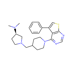 CN(C)[C@@H]1CCN(CC2CCN(c3ncnc4scc(-c5ccccc5)c34)CC2)C1 ZINC000653663079