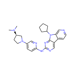 CN(C)[C@@H]1CCN(c2ccc(Nc3ncc4c5ccncc5n(C5CCCC5)c4n3)nc2)C1 ZINC000169706736